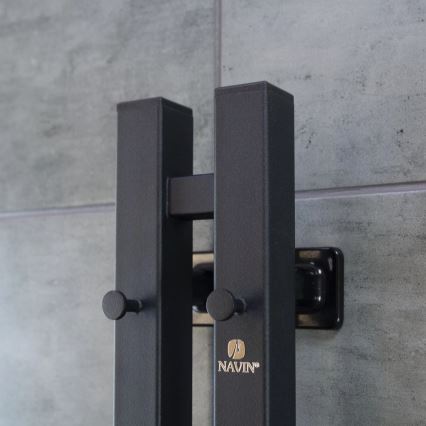 Toallero eléctrico con termostato SILOUETTE 106W 150x9 cm negro, lado derecho