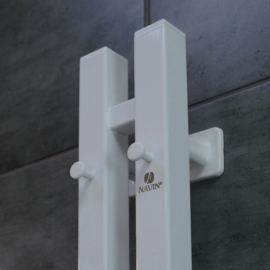 Toallero eléctrico con termostato SILOUETTE 106W 150x9cm blanco, lado derecho