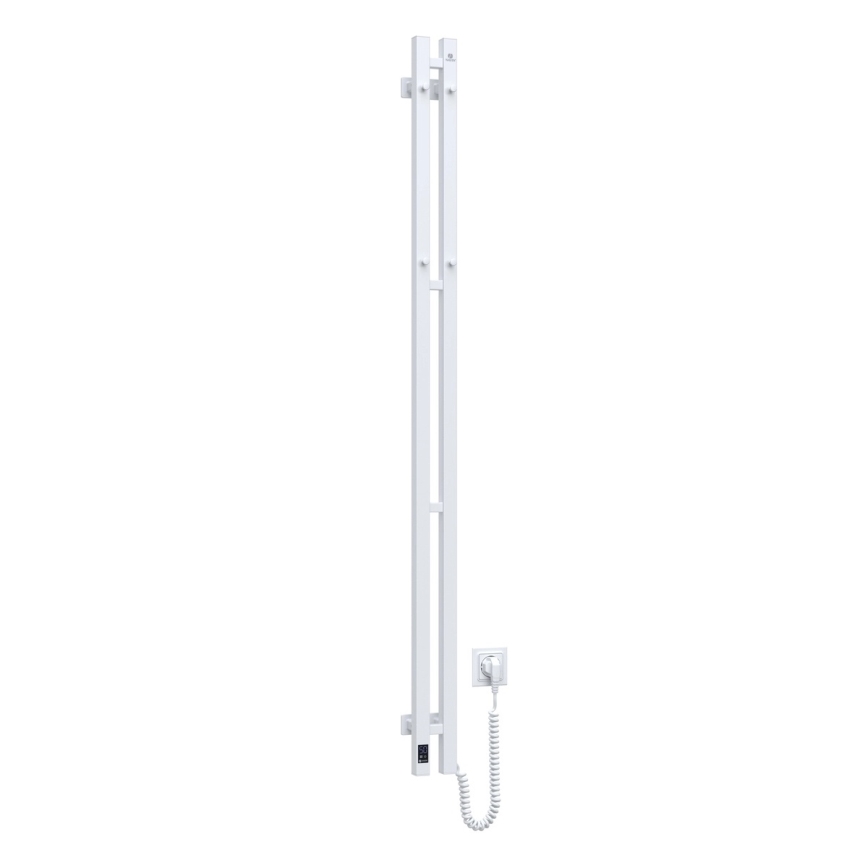 Toallero eléctrico con termostato SILOUETTE 106W 150x9cm blanco, lado derecho
