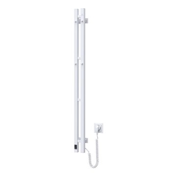 Toallero eléctrico con termostato SILOUETTE 70W 120x9 cm, blanco, montaje a la derecha