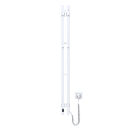 Toallero eléctrico con termostato SILOUETTE 70W 120x9 cm, blanco, montaje a la derecha