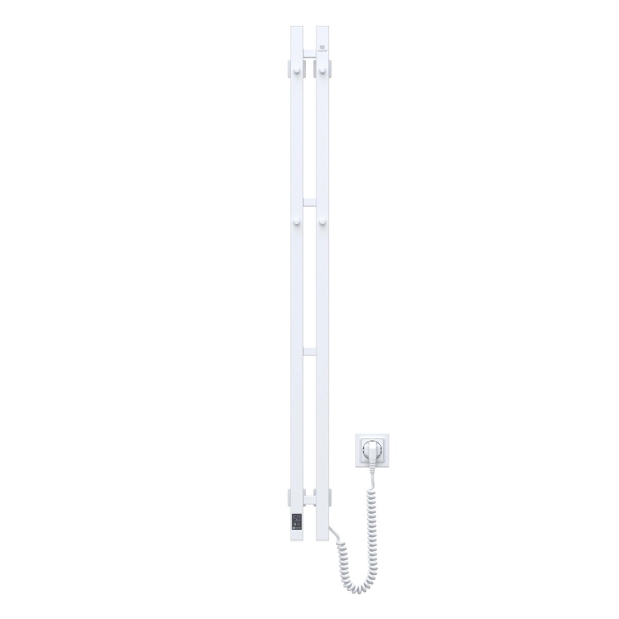 Toallero eléctrico con termostato SILOUETTE 70W 120x9 cm, blanco, montaje a la derecha