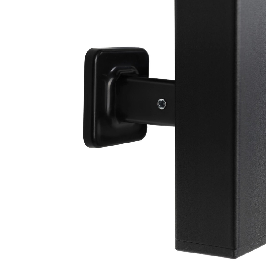 Toallero eléctrico con termostato SILOUETTE 70W 120x9 cm, negro, lado derecho