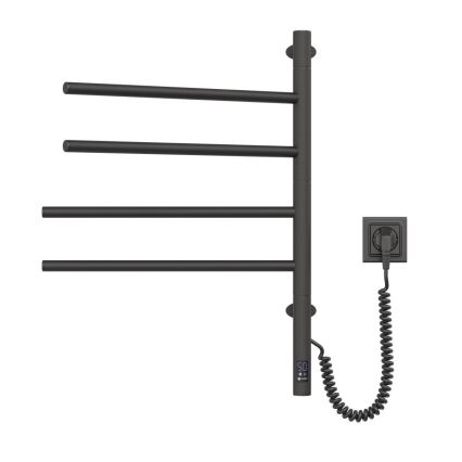 Toallero eléctrico giratorio con termostato ARABESQUE 60 W 65 x 49 cm negro