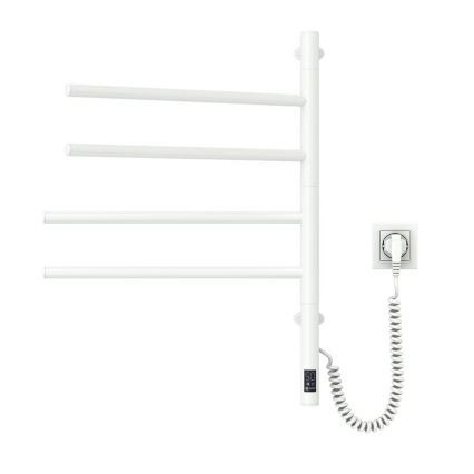 Toallero eléctrico giratorio con termostato ARABESQUE 60W 65x49 cm blanco