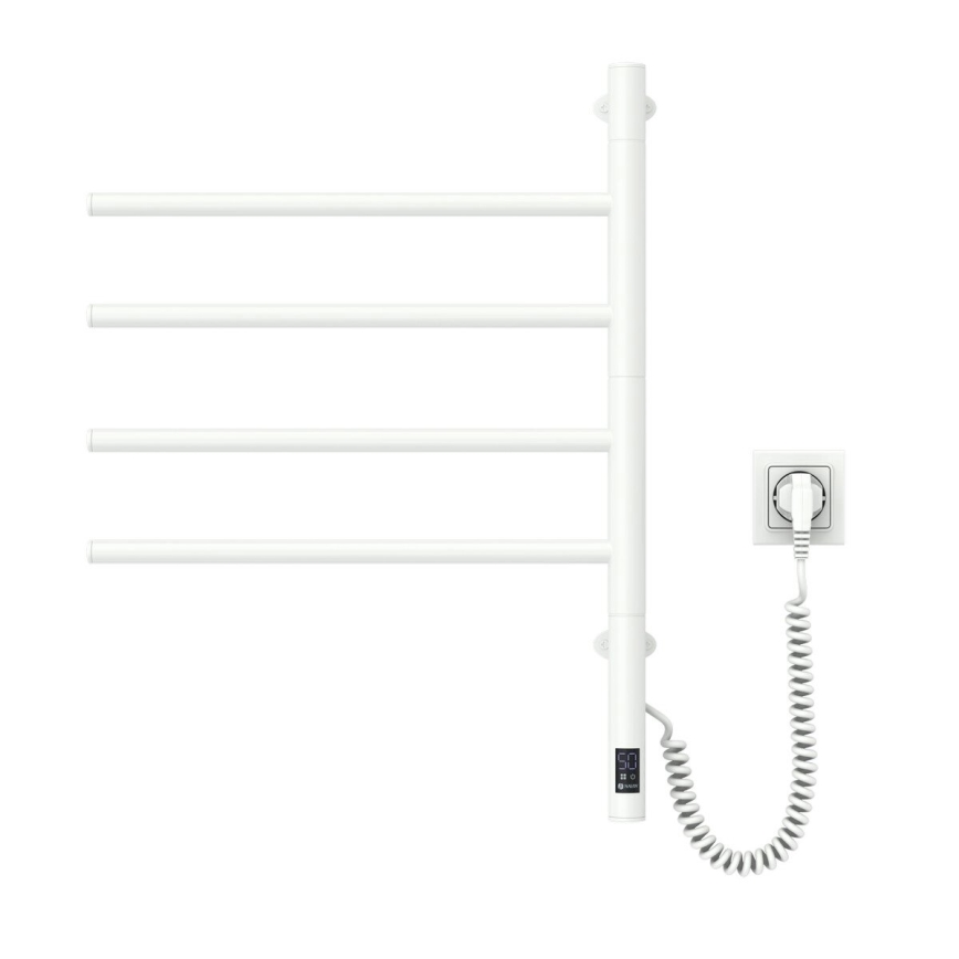 Toallero eléctrico giratorio con termostato ARABESQUE 60W 65x49 cm blanco