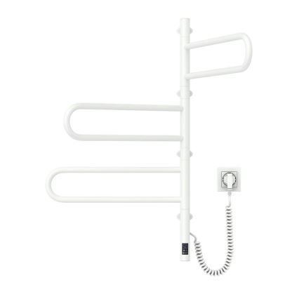 Toallero eléctrico giratorio con termostato FOUETTE 100W 80x49 cm blanco