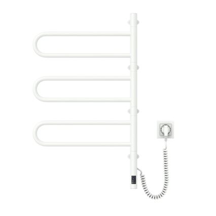 Toallero eléctrico giratorio con termostato FOUETTE 100W 80x49 cm blanco