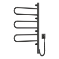 Toallero eléctrico giratorio con termostato FOUETTE 100W 80x49 cm negro