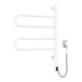 Toallero eléctrico giratorio con termostato FOUETTE 60W 65X49 cm  blanco