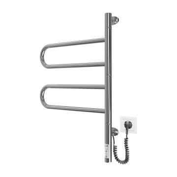 Toallero eléctrico giratorio TRISTAR 75W/230V 62,5x44,5 cm IP44 acero inoxidable/cromo brillante