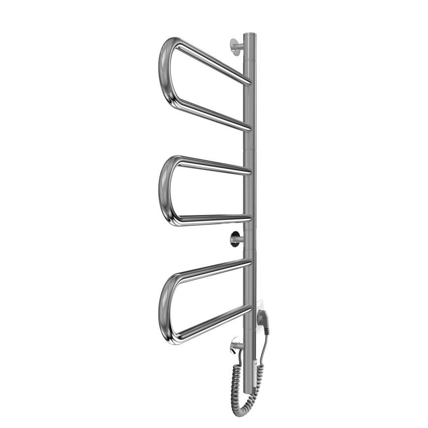 Toallero eléctrico giratorio TRISTAR 80W/230V 82,5x44,5 cm IP44 acero inoxidable/cromo brillante