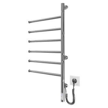 Toallero eléctrico giratorio VEER 80W/230V 82,5x44,5 cm acero inoxidable/cromo brillante