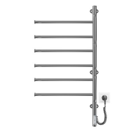 Toallero eléctrico giratorio VEER 80W/230V 82,5x44,5 cm acero inoxidable/cromo brillante