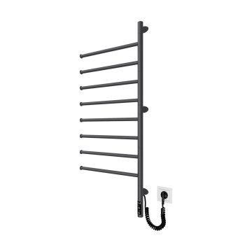 Toallero eléctrico giratorio VEER 95W/230V 102,5x44,5 cm acero inoxidable/negro