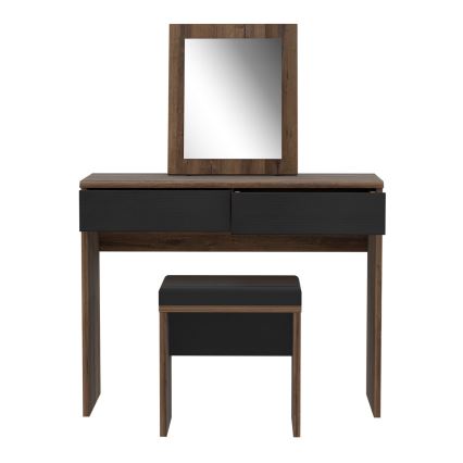 Tocador JUNO + taburete 45x29,6 cm marrón/negro