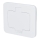Toma de corriente empotrada en suelo para exterior IP55, blanca, rectangular