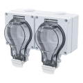 Toma doble de corriente IP66 para entornos húmedos 230V/16A – resistente al agua y al polvo