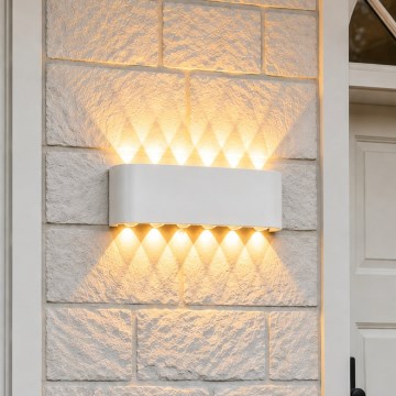 Top Light - Aplique de pared LED para exterior RAY LED/10W/230V 3000/4000/6500K IP54 blanco