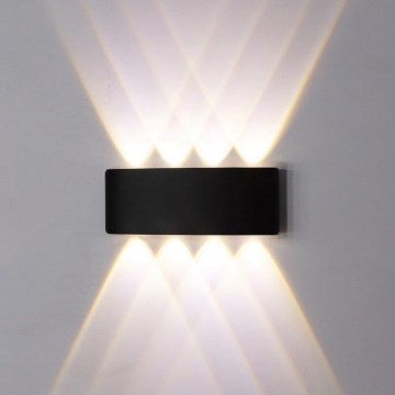 Top Light - Aplique LED para exterior RAY LED/8W/230V IP44 4000K negro