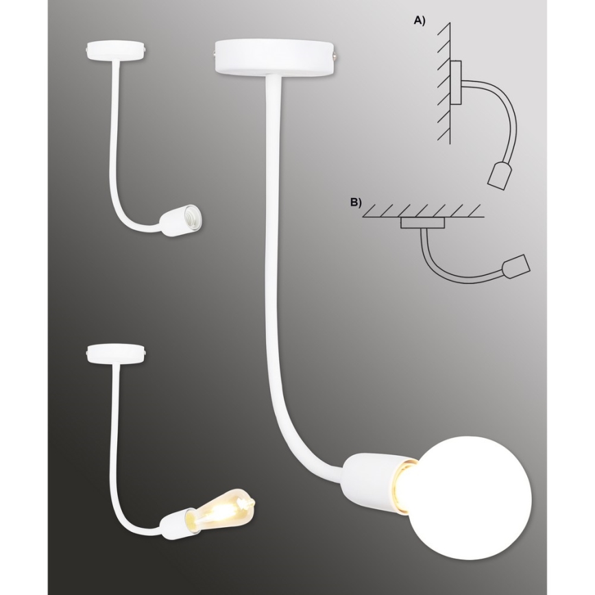 Top Light Galileo 1 B - Lámpara colgante 1xE27/40W/230V blanco