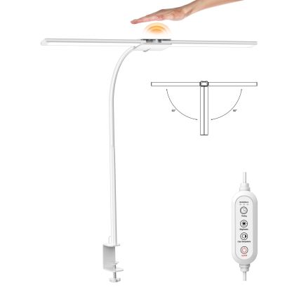 Top Light - LED Lámpara de escritorio regulable con pinza LYRA LED/18W/230V 3000-6500K blanca