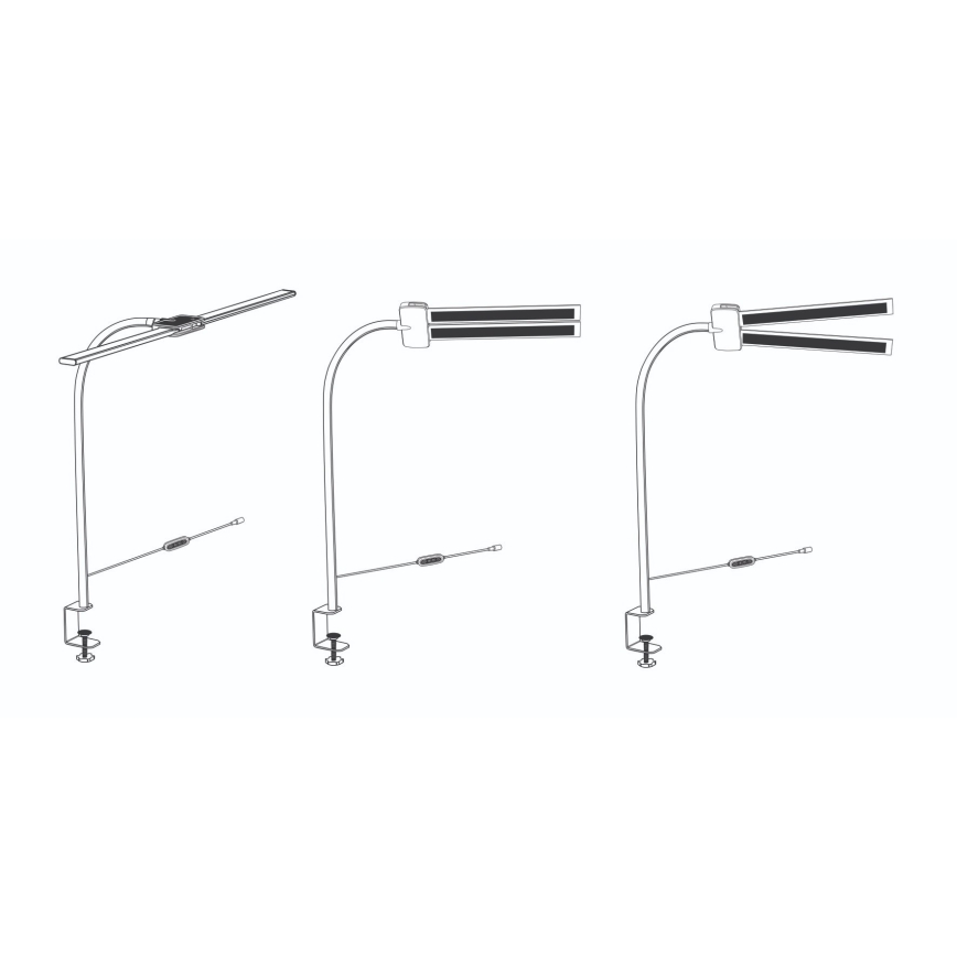 Top Light - LED Lámpara de escritorio regulable con pinza LYRA LED/18W/230V 3000-6500K blanca