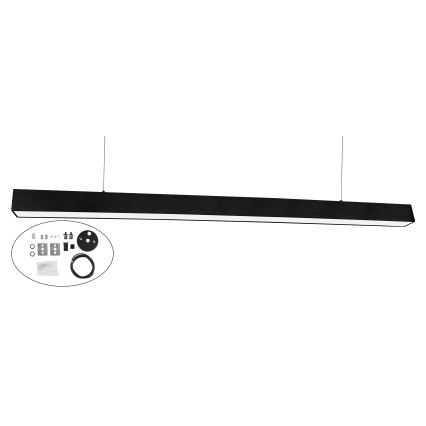 Top Light - Lámpara de techo de montaje superficial y colgante HORIZON LED/40W/230V 3000/4000/6500K negro