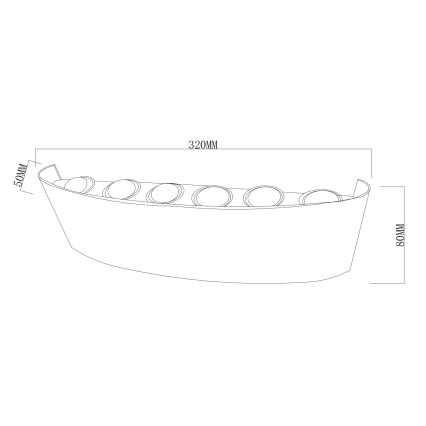 Top Light - Aplique de pared LED para exterior RAY LED/10W/230V 3000/4000/6500K IP54 blanco