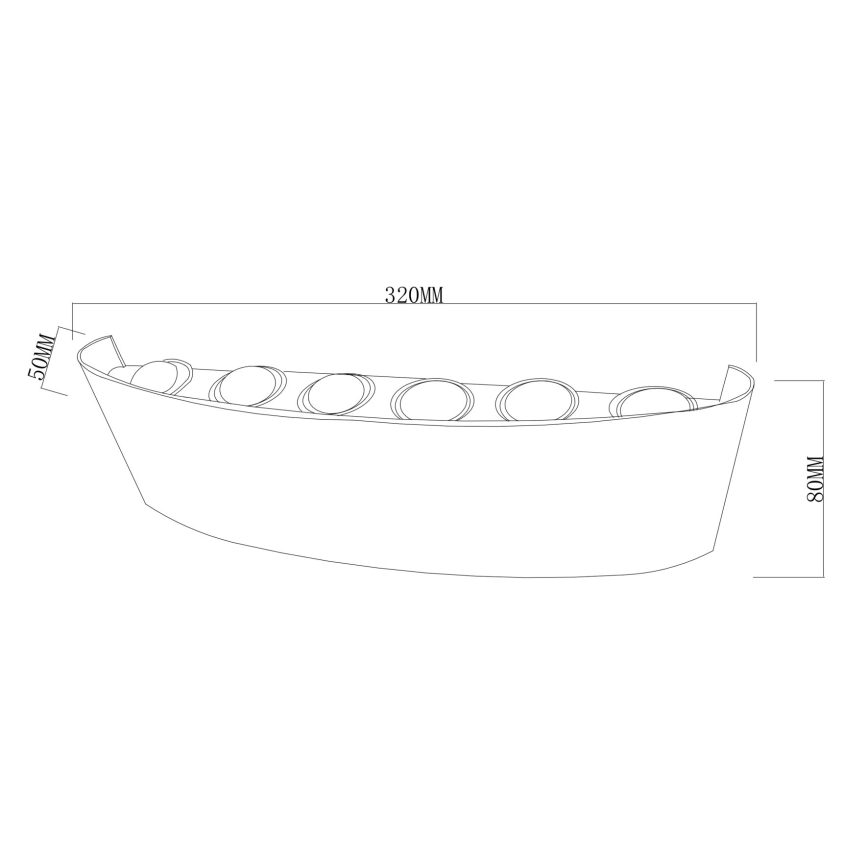 Top Light - Aplique de pared LED para exterior RAY LED/10W/230V 3000/4000/6500K IP54 blanco