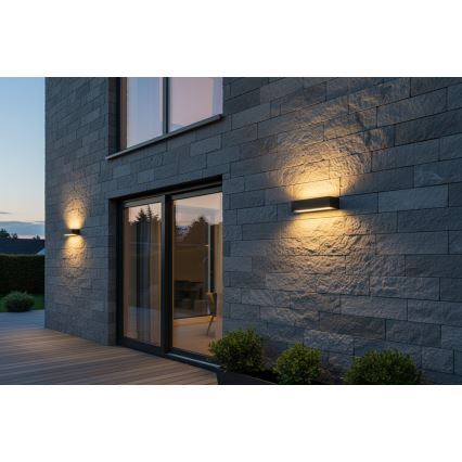 Top Light - Aplique de pared LED para exterior IMOLA LED/16W/230V 3000/4000/6000K IP54 30 cm negro