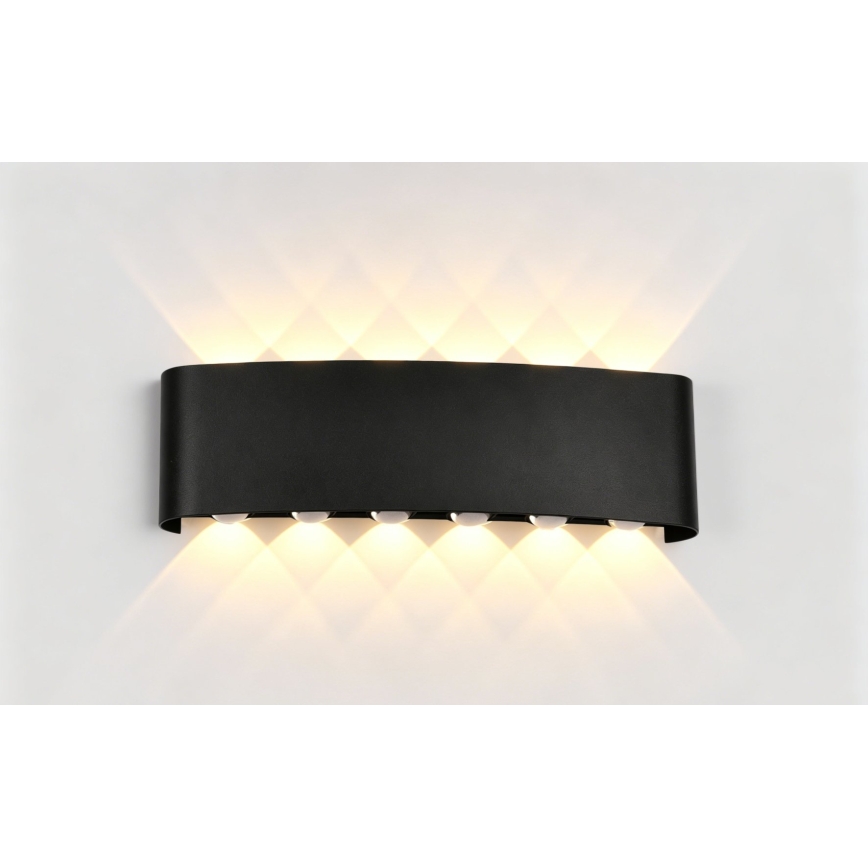 Top Light - Aplique LED de pared para exterior RAY LED/10W/230V 3000/4000/6500K IP54 negro