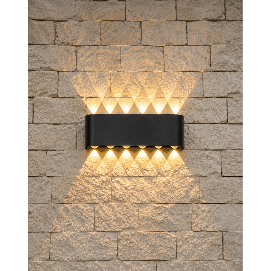 Top Light - Aplique LED de pared para exterior RAY LED/10W/230V 3000/4000/6500K IP54 negro