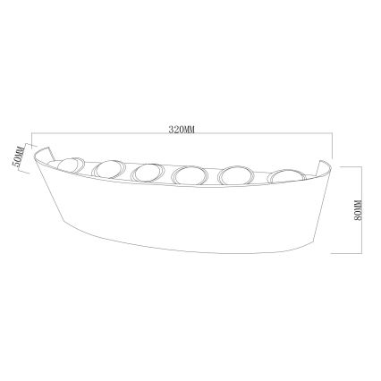 Top Light - Aplique LED de pared para exterior RAY LED/10W/230V 3000/4000/6500K IP54 negro