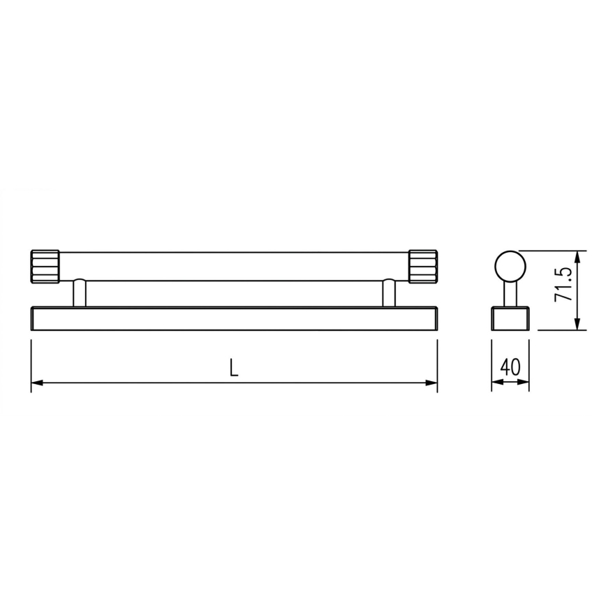 Top Light - LED Iluminación para espejo de baño TURIA LED/12W/230V 3000/4000/6500K IP44 60 cm cromado brillante