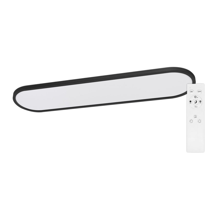 Top Light - Luminaria LED regulable para techo, de montaje en superficie y colgante OVAL LED/36W/230V 3000-6500K negra + control remoto