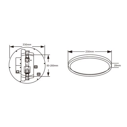 Top Light - Plafón LED de techo con sensor de movimiento REVIT LED/9/12/18W/230V 3000/4000/6500K Ø 23 cm blanco
