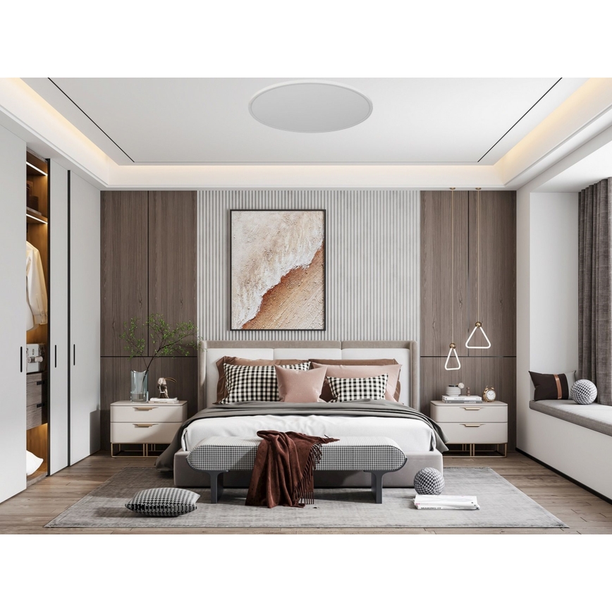 Top Light - Plafón LED regulable REVIT LED/50W/230V 3000-6500K + control remoto