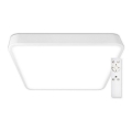 Top Light - Plafón LED regulable METAL LED/60W/230V cuadrado blanco + control remoto