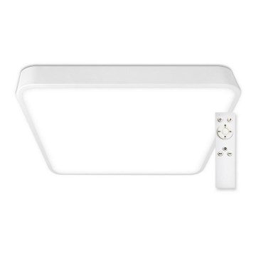 Top Light - Plafón LED regulable METAL LED/60W/230V cuadrado blanco + control remoto