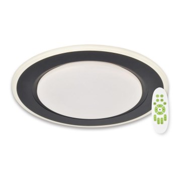 Top Light - Plafón LED regulable NORMAN LED/51W/230V diá. 39 cm negro + control remoto
