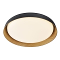 Top Light - Plafón LED regulable SATELLITE LED/36W/230V 3000-6500K diá. 43 cm negro/marrón + control remoto
