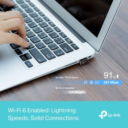 TP-Link - Adaptador USB nano inalámbrico Wi‑Fi 6 Archer TX1U Nano
