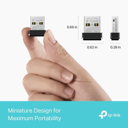 TP-Link - Adaptador USB nano inalámbrico Wi‑Fi 6 Archer TX1U Nano