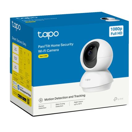 TP-Link - Cámara de seguridad inteligente giratoria Wi-FI