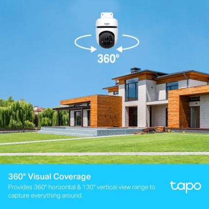 TP-Link - Cámara exterior con sensor, protección IP65 y Wi-Fi