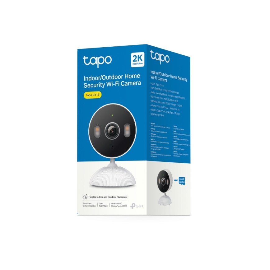 TP-Link - Cámara exterior inteligente 3MP 5V Wi-Fi