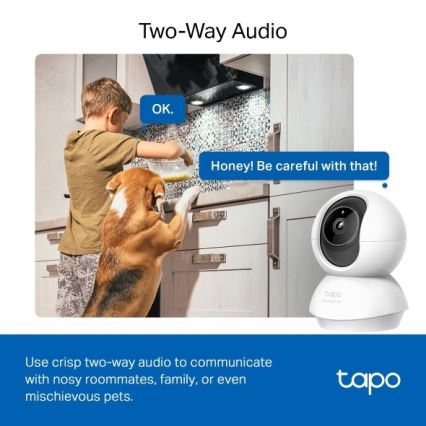 TP-Link - Cámara inteligente Wi-Fi compatible con Tuya