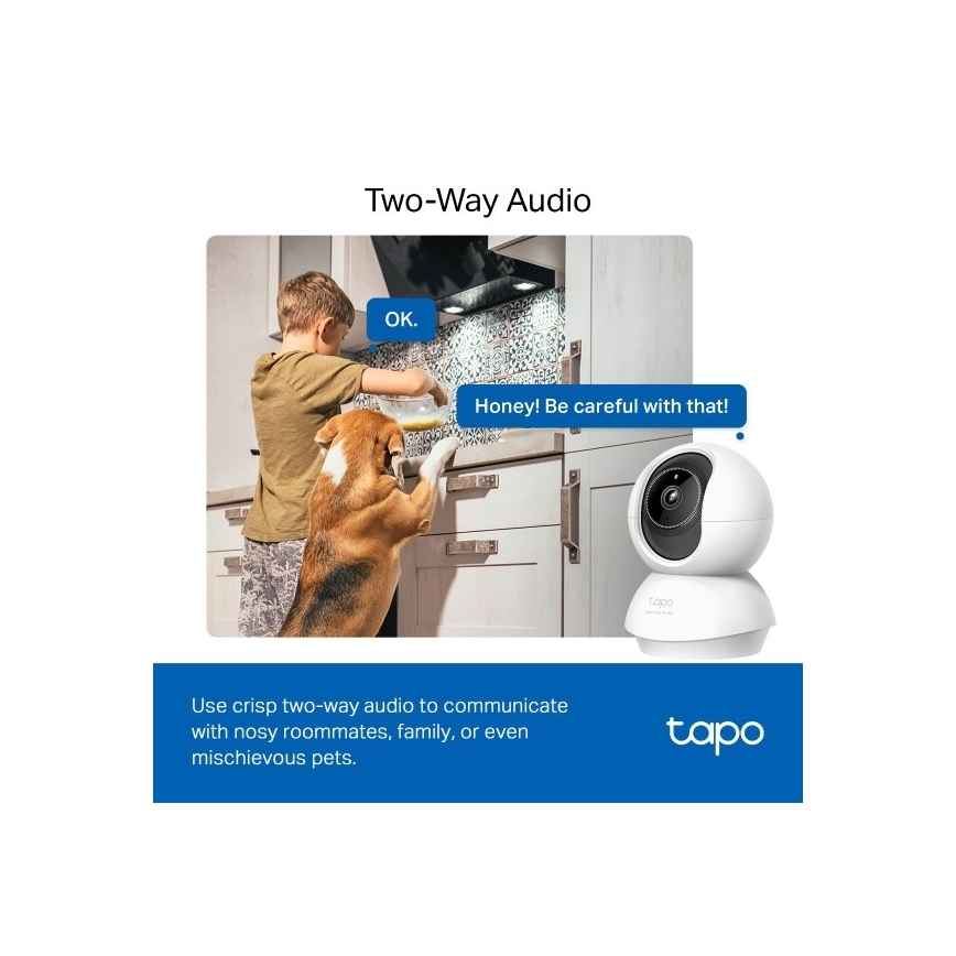 TP-Link - Cámara inteligente Wi-Fi compatible con Tuya