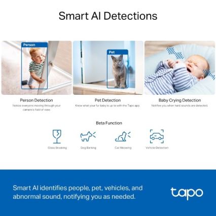 TP-Link - Cámara inteligente Wi-Fi compatible con Tuya